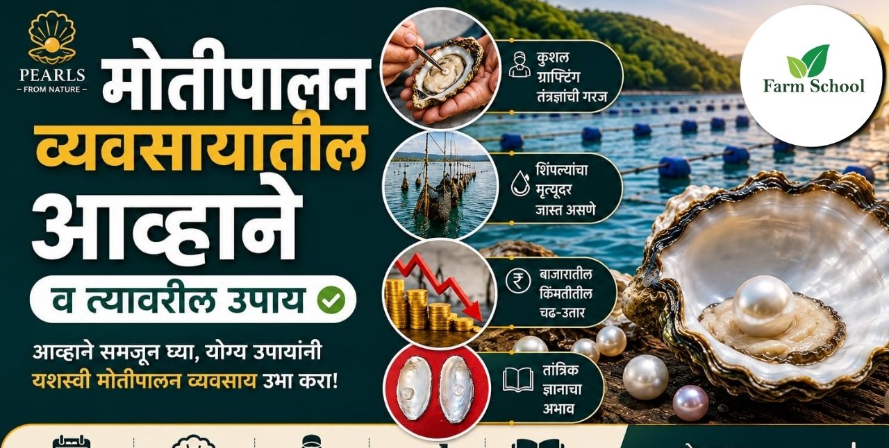 मोतीपालन व्यवसायातील आव्हाने व त्यावरील उपाय